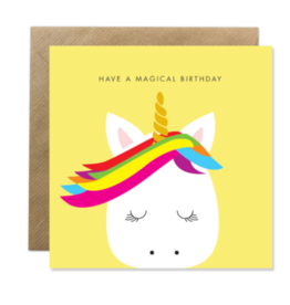 Bold Bunny Have a Magical Birthday Unicorn