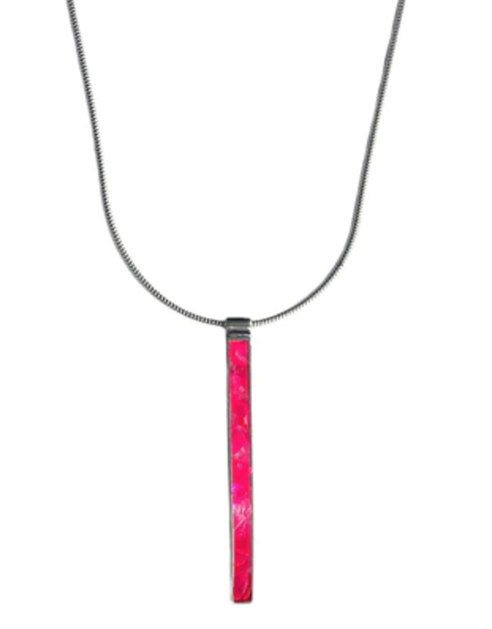 Angela O'Keefe AOK 31 Pink Vertical Drop Pendant