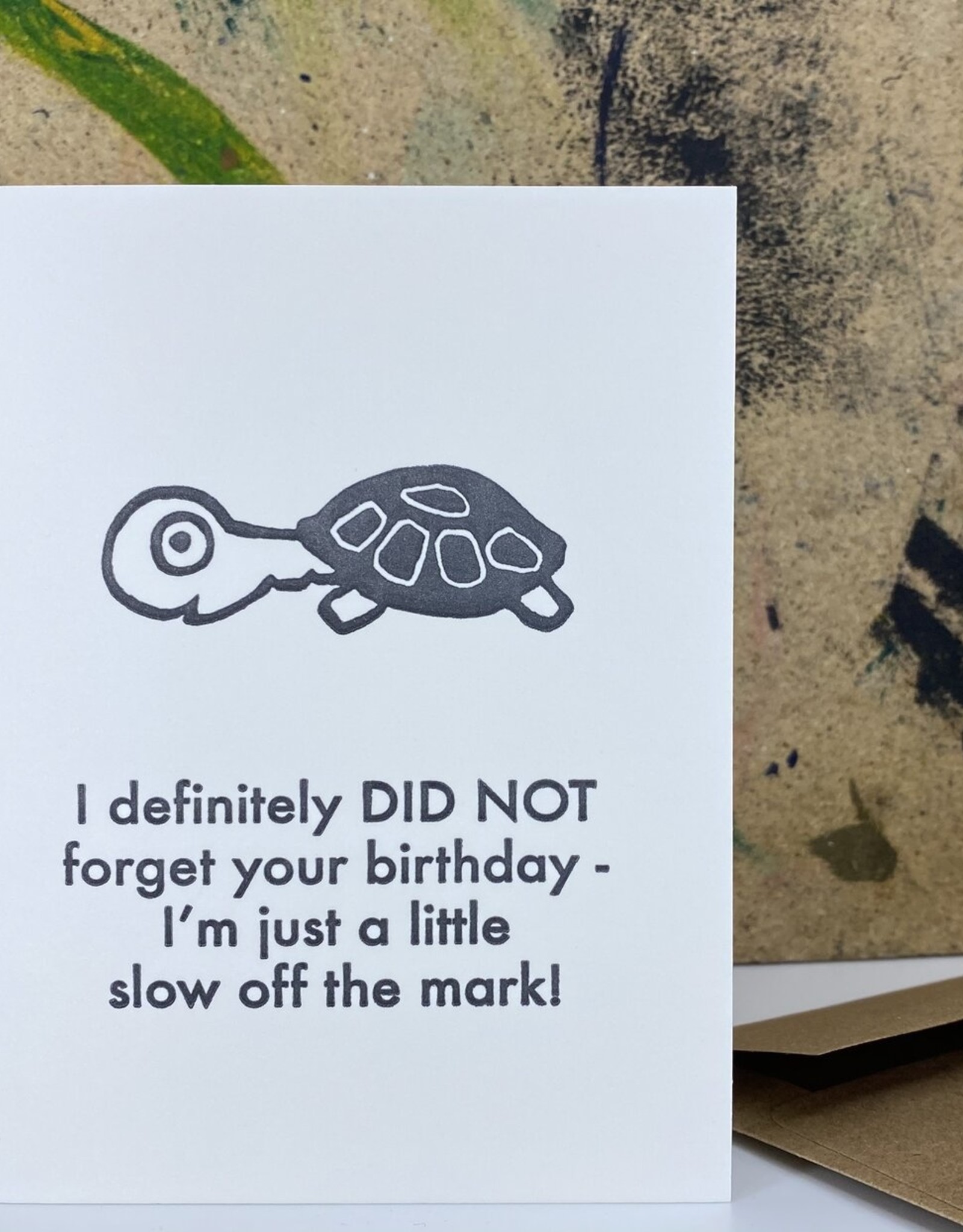 The Pear in Paper Letterpress - The tortoise (birthday)