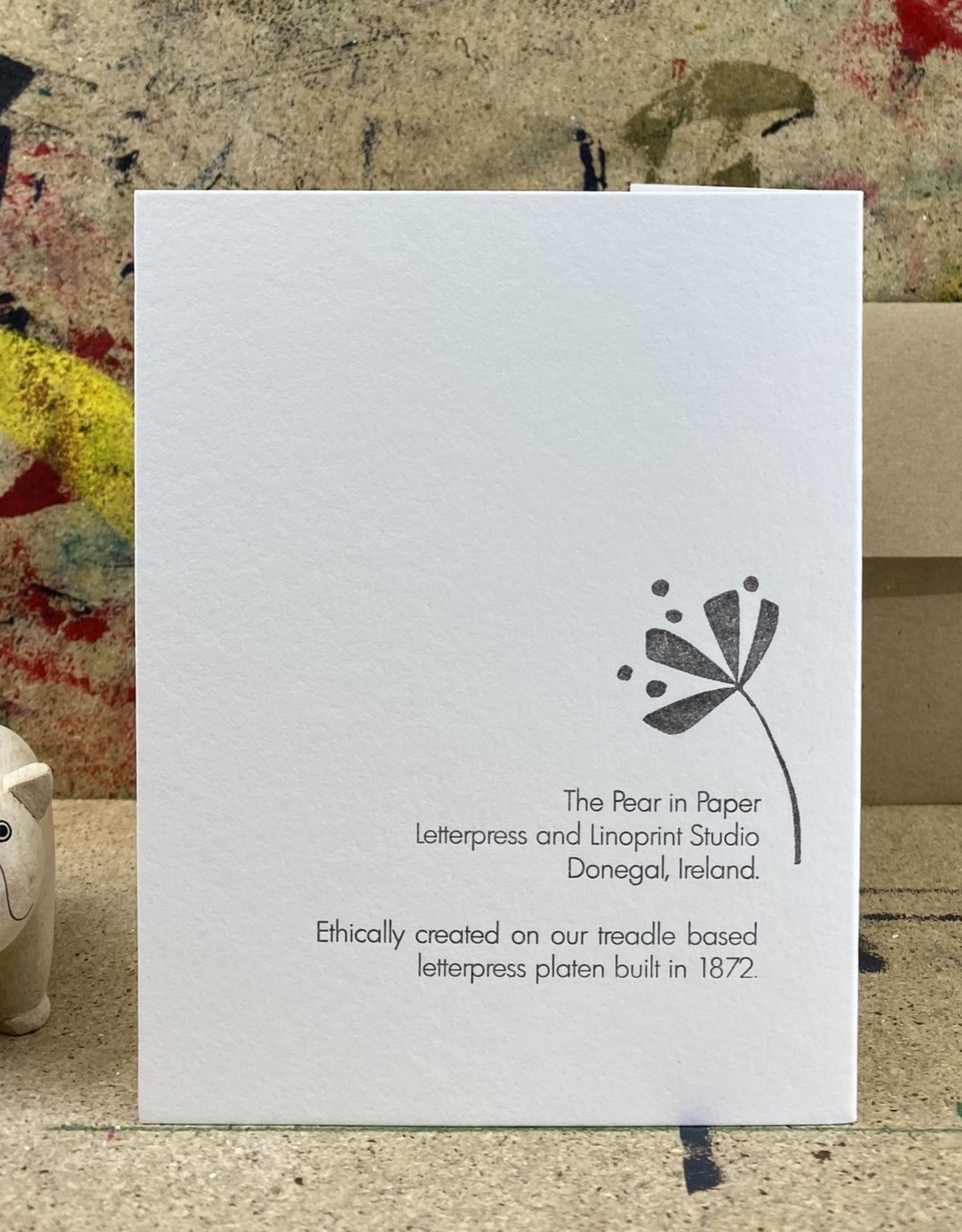 The Pear in Paper Letterpress - The tortoise (birthday)