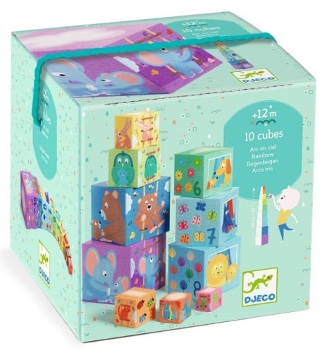 Blocks for Infants Rainbow 10 cubes The Glucksman