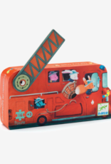 Djeco Silhouette Puzzle - The Fire Truck 16 pcs