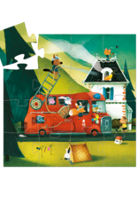 Djeco Silhouette Puzzle - The Fire Truck 16 pcs