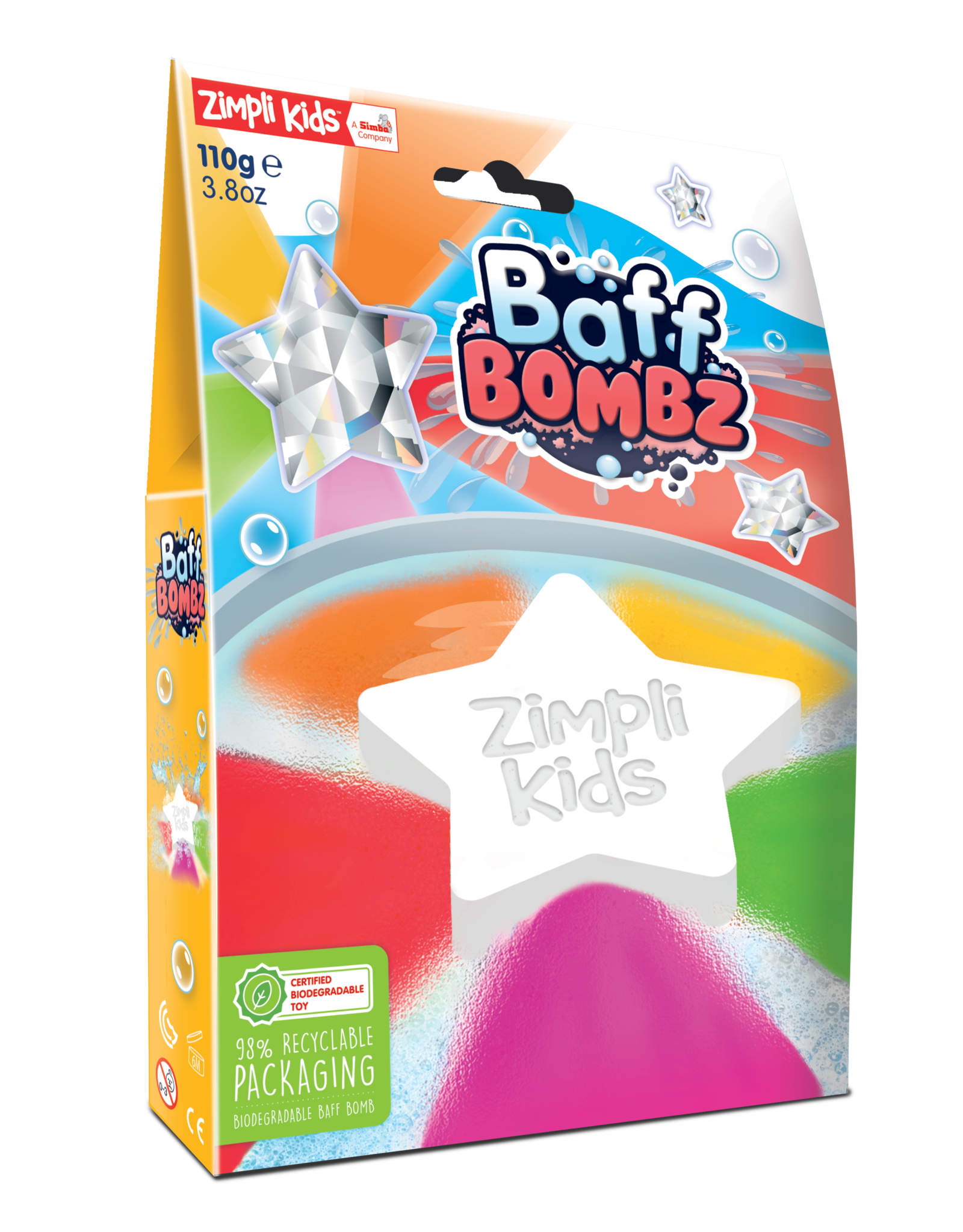 Jiminy Eco Toys Eco Bath Bomb: Star with Rainbow Effects