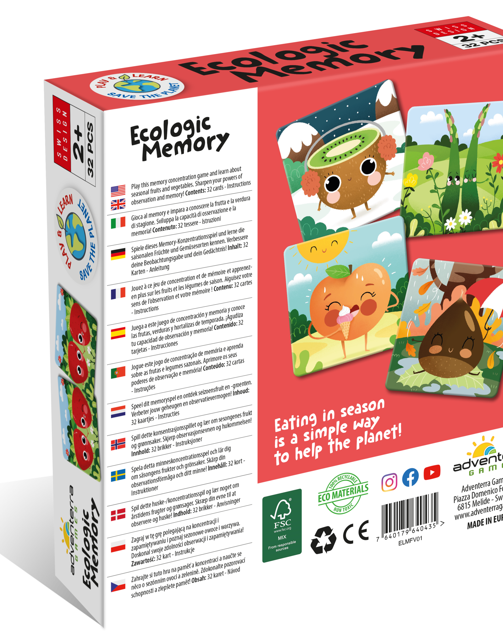 Jiminy Eco Toys Ecological Memory Game 'Eating in Season'