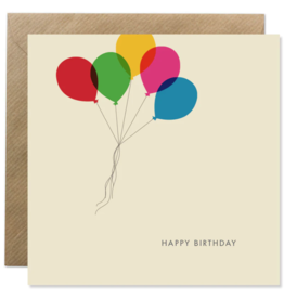 Bold Bunny Happy Birthday Balloons | Bold Bunny Card