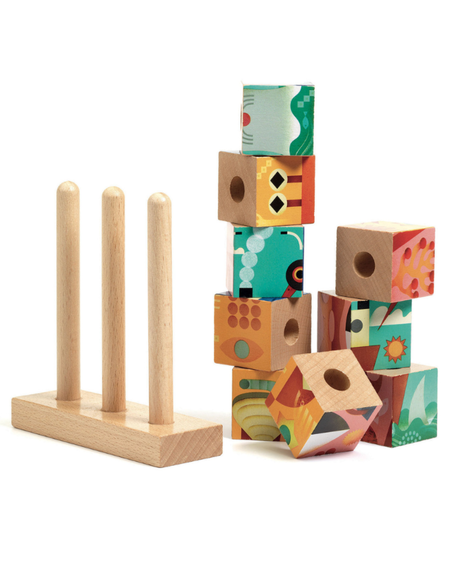 Djeco 9 Wooden Blocs Puzzle Sea