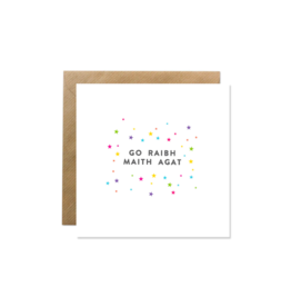 Bold Bunny Go Raibh Maith Agat Card  | Bold Bunny Card
