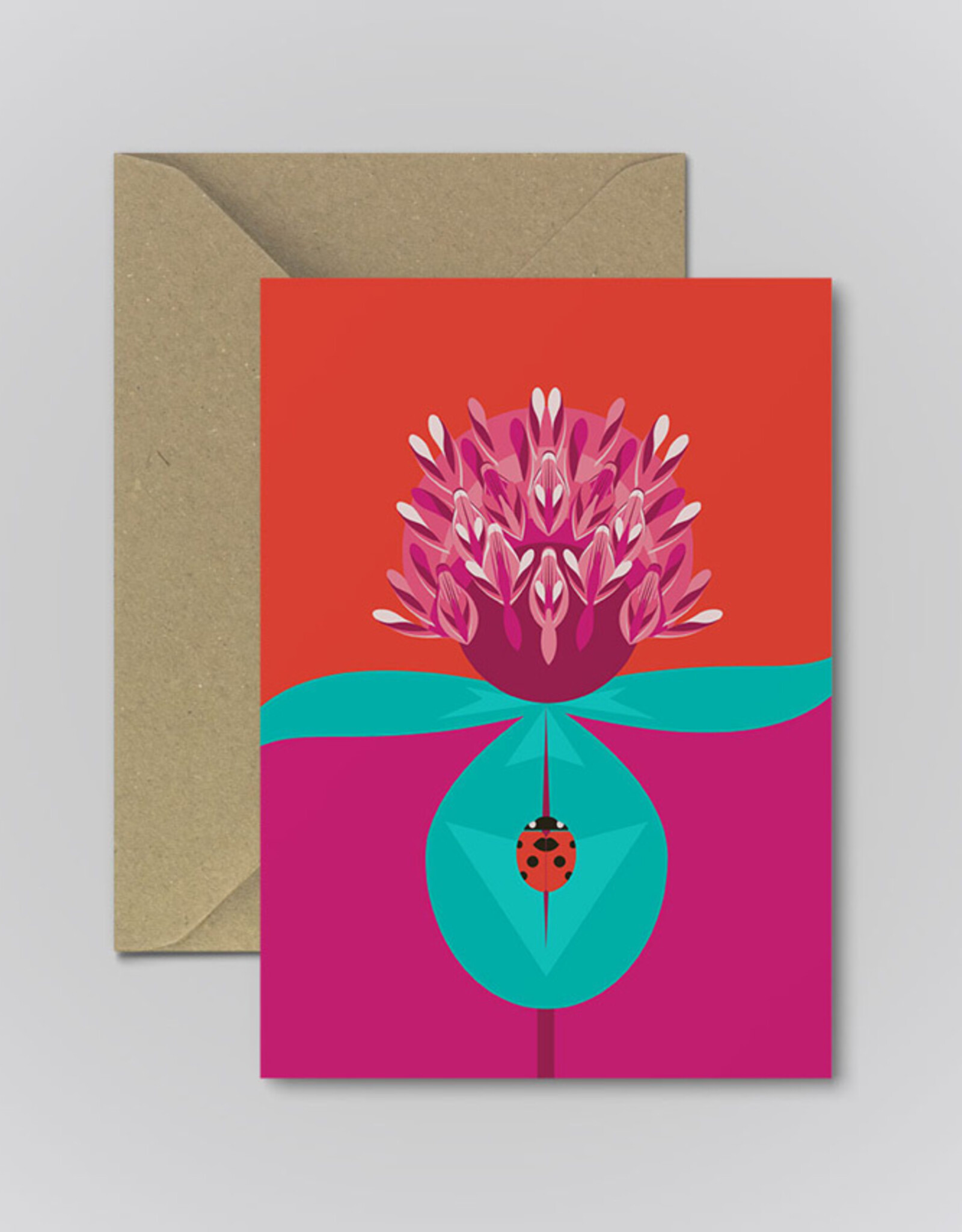 Pawpear Seamair Dhearg / Red Clover Greeting Card