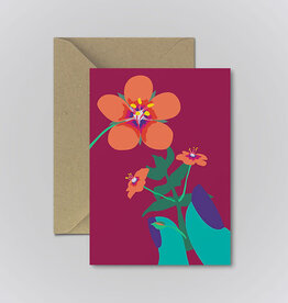 Pawpear Falcaire Fiáin / Scarlet Pimpernel  Greeting Card