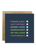 Bold Bunny Multi Tick Card | Bold Bunny Card