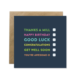 Bold Bunny Multi Tick Card | Bold Bunny Card
