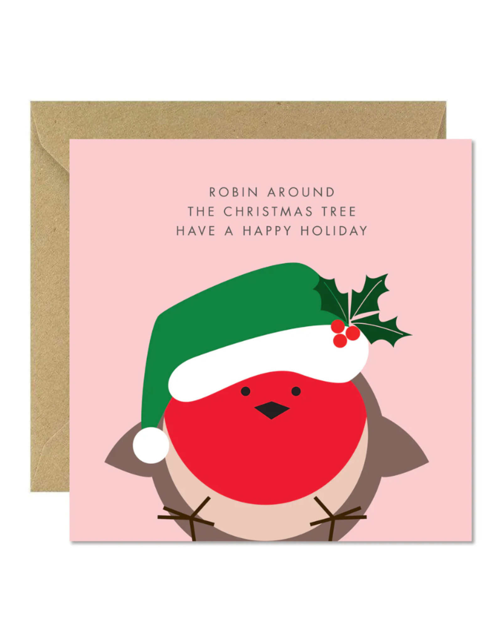 Bold Bunny Robin Around The Christmas Tree | Bold Bunny Card