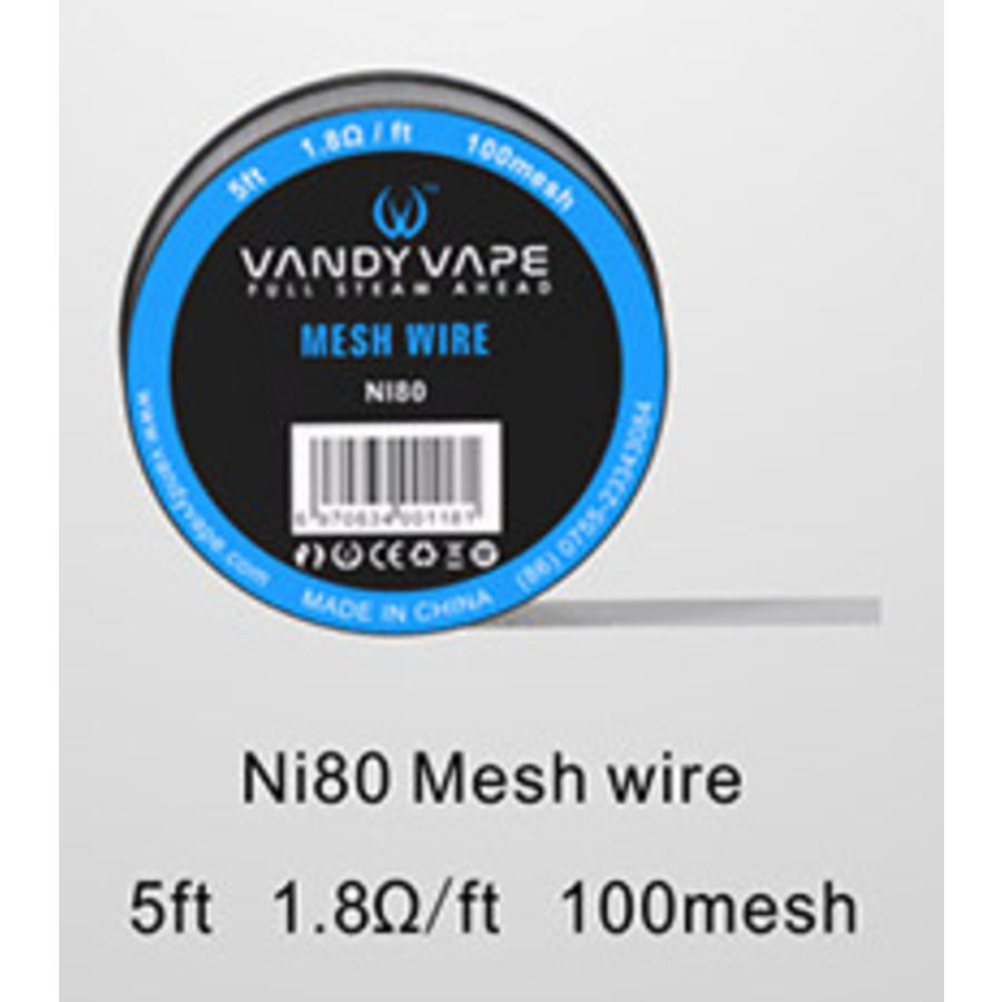 Vandyvape - Ni80 Mesh Wire 5ft 1.8Ohm/ft