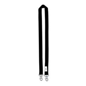 Black -Polyester lanyards with 2 metal hooks