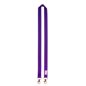 Purple - Polyester lanyard with 2 metal hooks