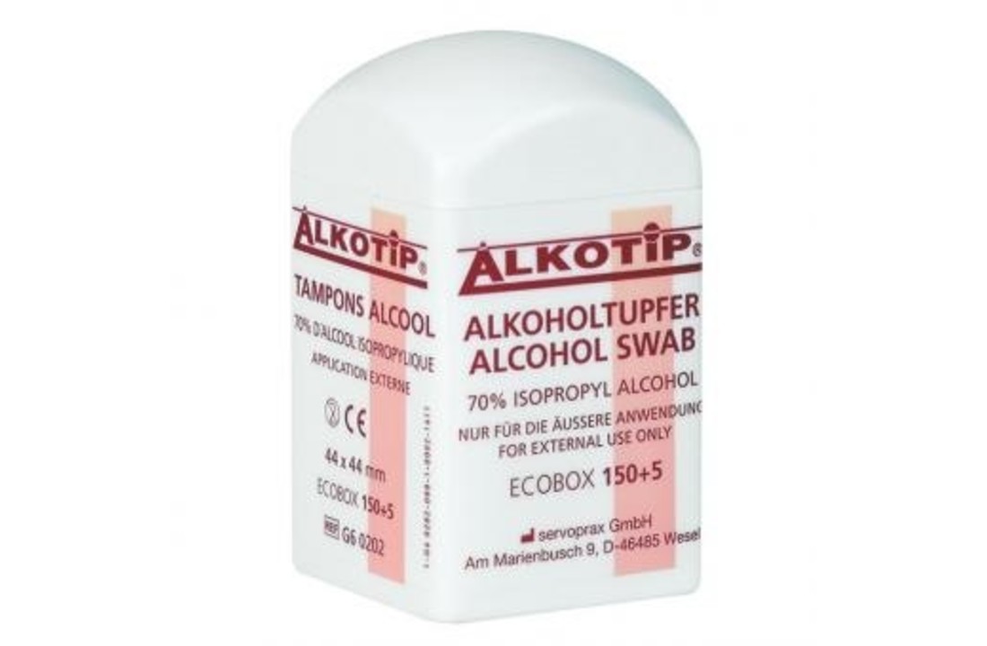 Alkotip alcoholdoekjes in dispenser (155 stuks)