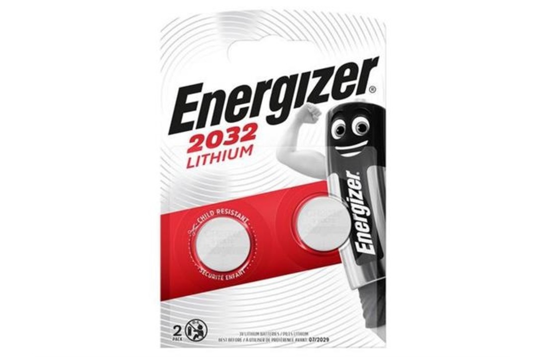 Energizer knoopcel CR2032 batterij (2 stuks)