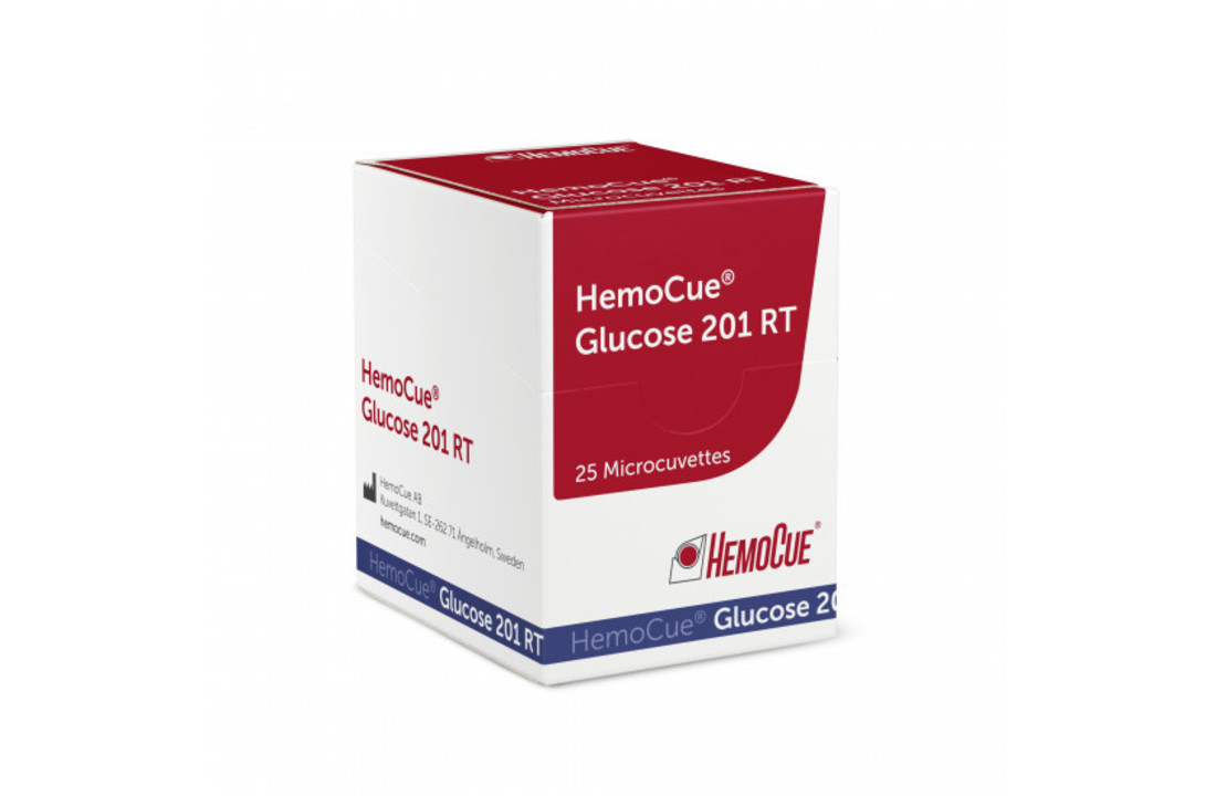 HemoCue glucose 201 RT mirocuvettes (25 stuks)