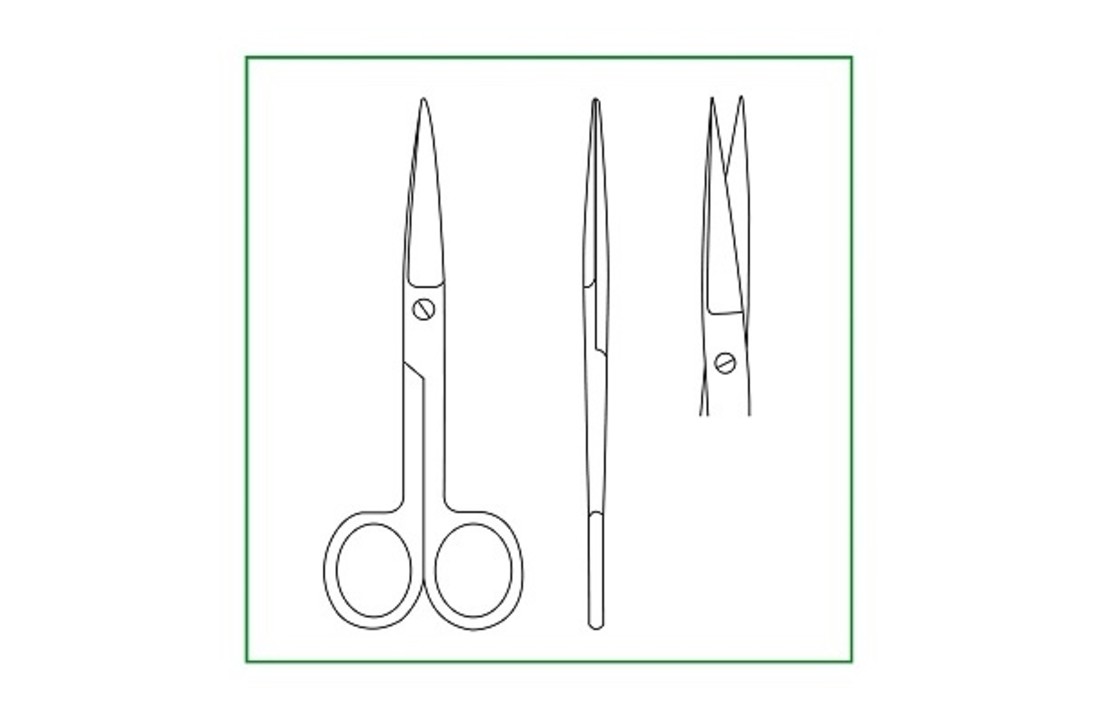 Sentina Chirurgische schaar spits/spits recht (25 stuks)