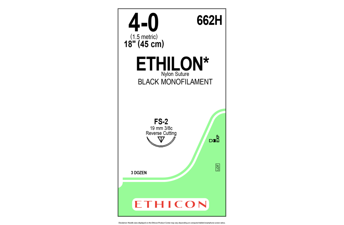Ethilon 45 cm zwart (36 stuks)