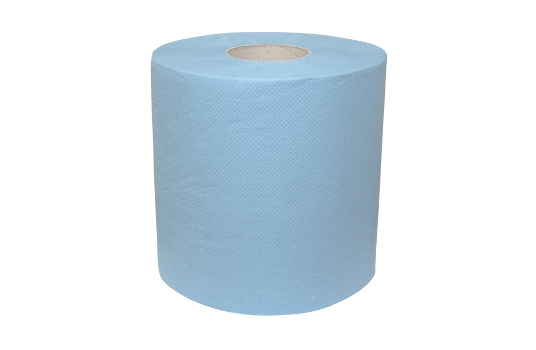 Midi poetspapier verlijmd geperforeerd Cellulose blauw 2-laags 150 m x 20 cm (6 stuks)
