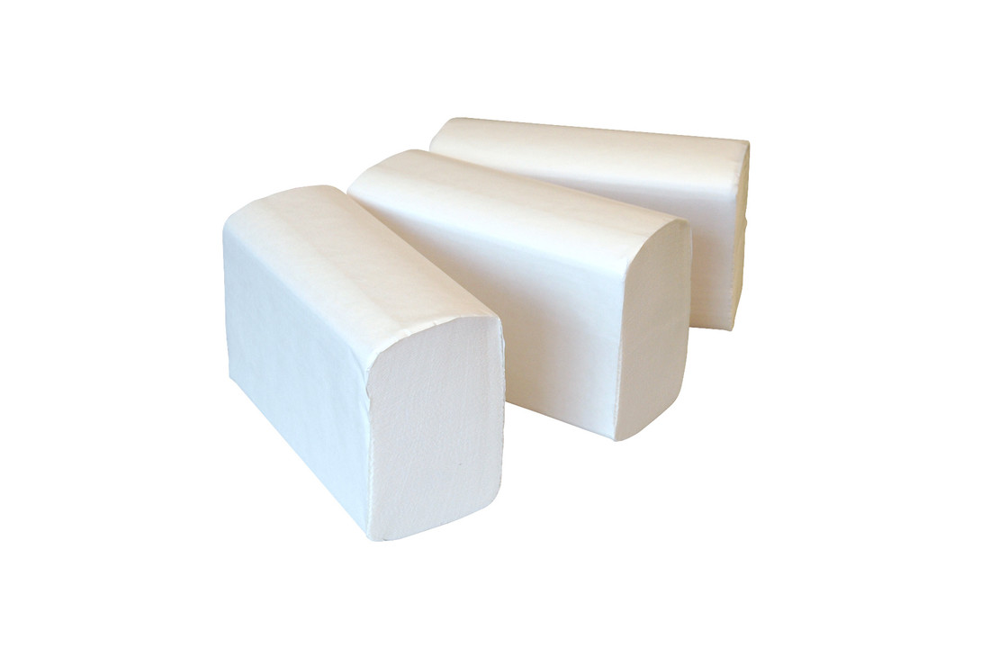 Handdoekpapier Euro M-fold verlijmd Cellulose 2-laags