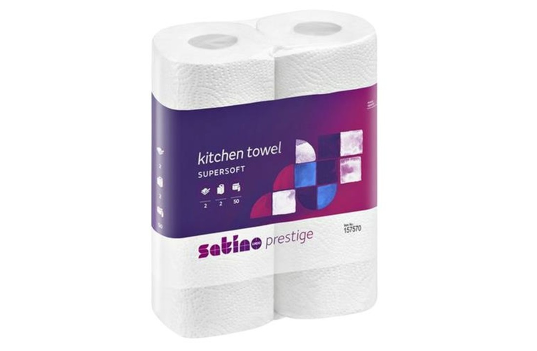 Keukenroll cellulose 2-laags 50 vellen per rol (2 stuks)