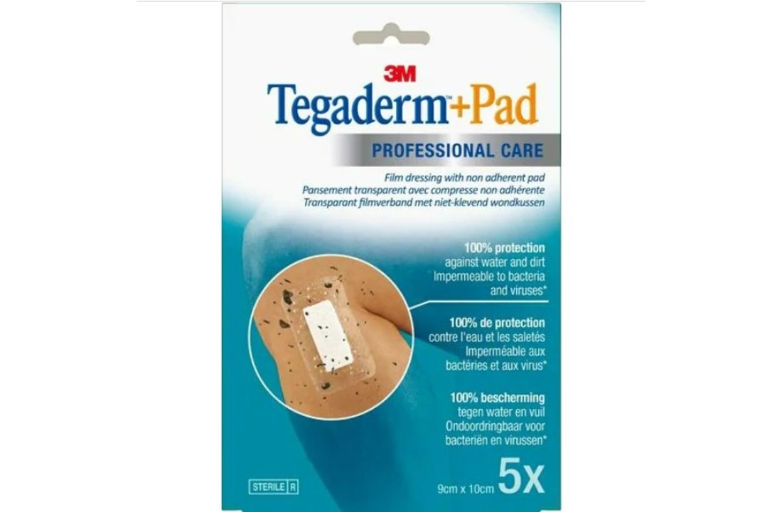 3M™ Tegaderm™ +Pad Transparant Film verband 9 cm x 10 cm (5 stuks)
