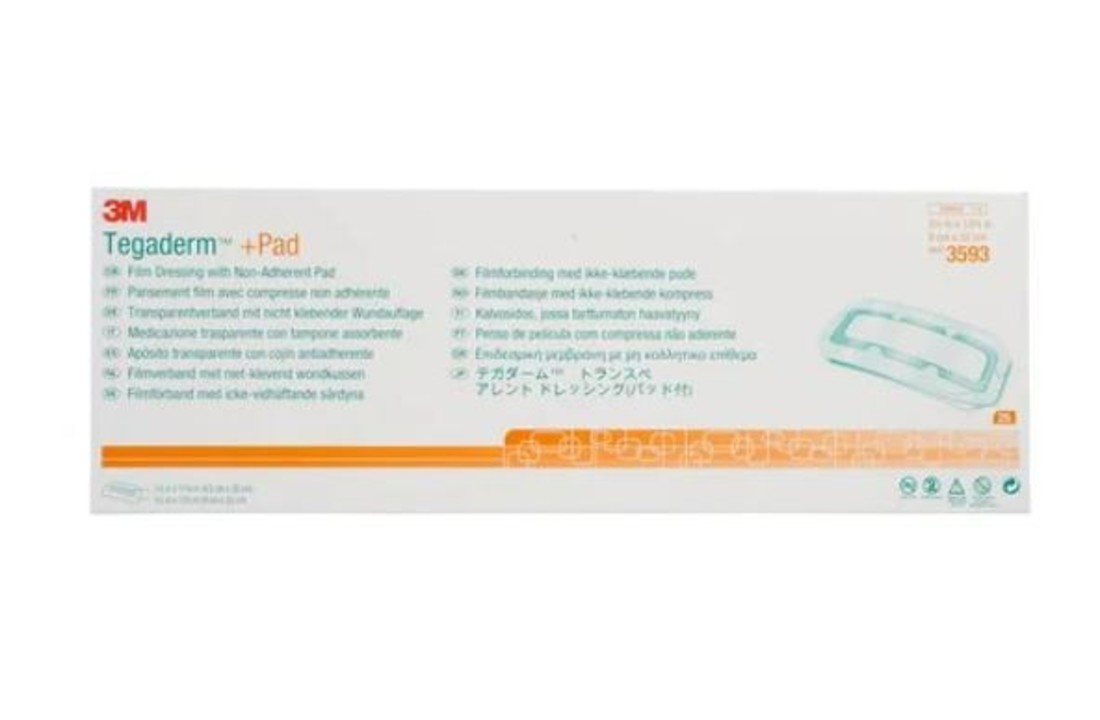 3M™ Tegaderm™ +Pad Transparant Verband met Absorberend Kussentje - beschikbaar in diverse varianten