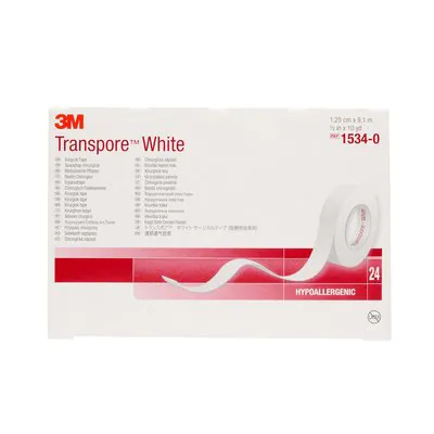 3M™ Transpore™ White Chirurgische Hechtpleister - beschikbaar in diverse varianten