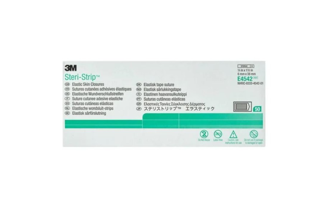 3M™ Steri-Strip™ Elastische Wondsluitingen 25 mm x 125 mm 2 stuks per strip (50 stuks)