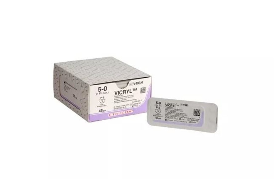 Vicryl Plus 5-0; 45cm ongekleurd (36 stuks)