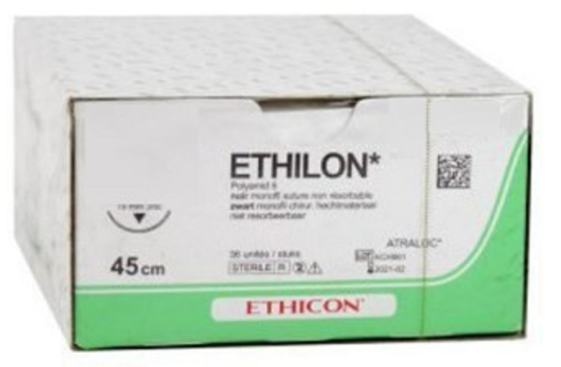 Ethilon 5-0; 45cm zwart (36 stuks)
