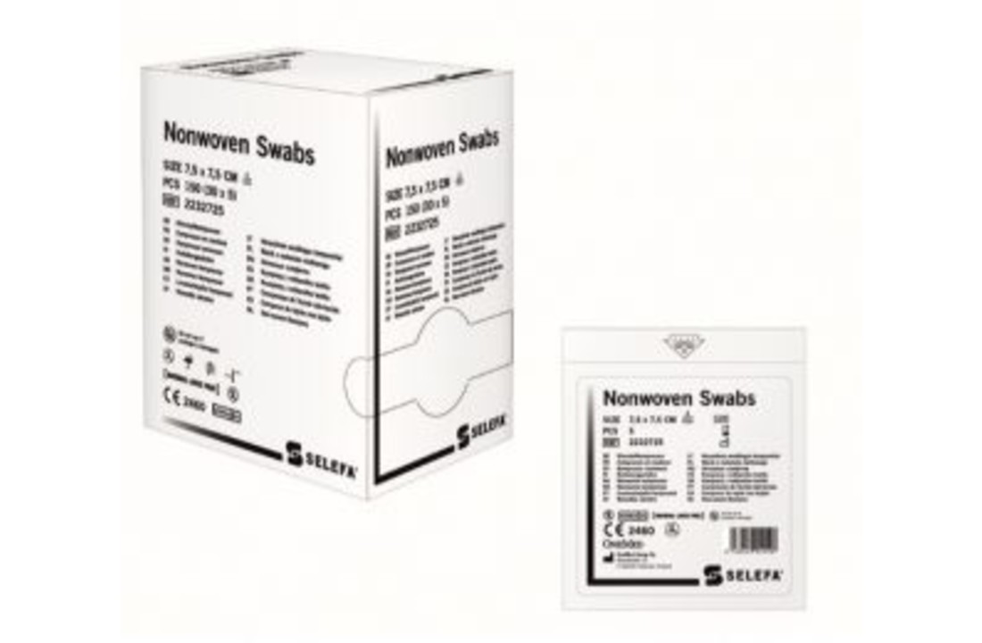 Selefa nonwoven kompres 4L 10x10cm niet steriel (100 stuks)