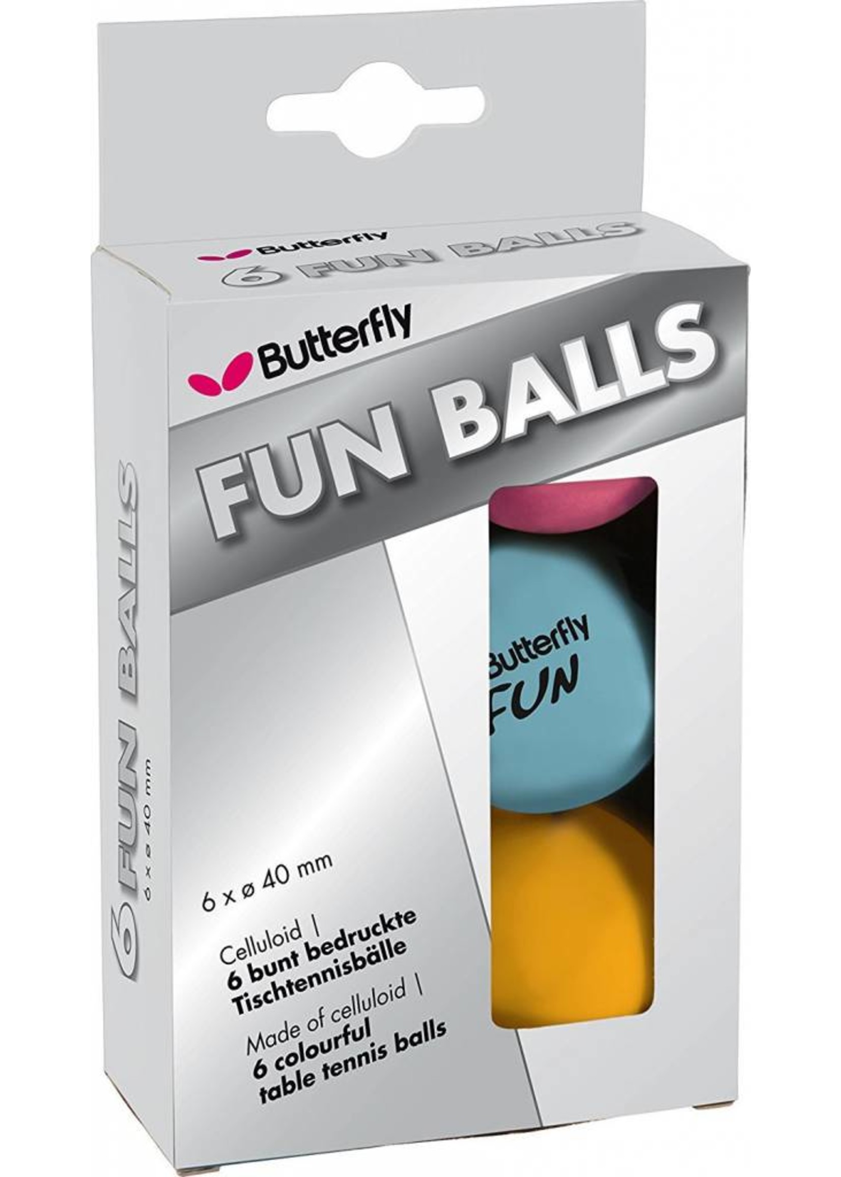 Butterfly Butterfly Table Tennis Fun Ball 6 Pack