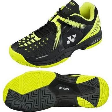 black and yellow mens tennis shoes