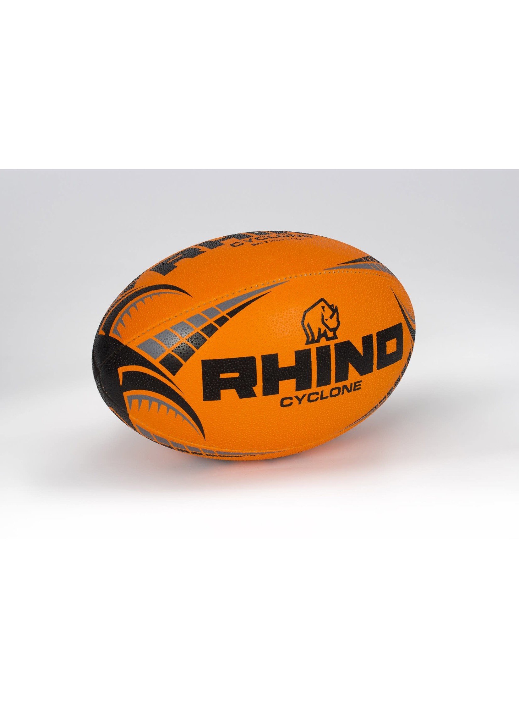 Rhino Cyclone Size 4 Rugby Ball Fluro Orange