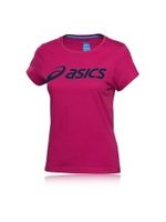 Asics Asics womens short sleeve logo t-shirt pink XS
