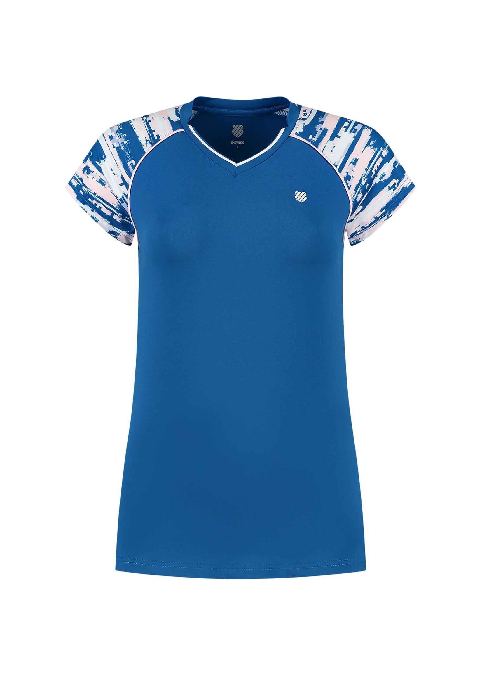 K Swiss K Swiss Hypercourt Cap Sleeve Ladies T Shirt - Blue (2022)