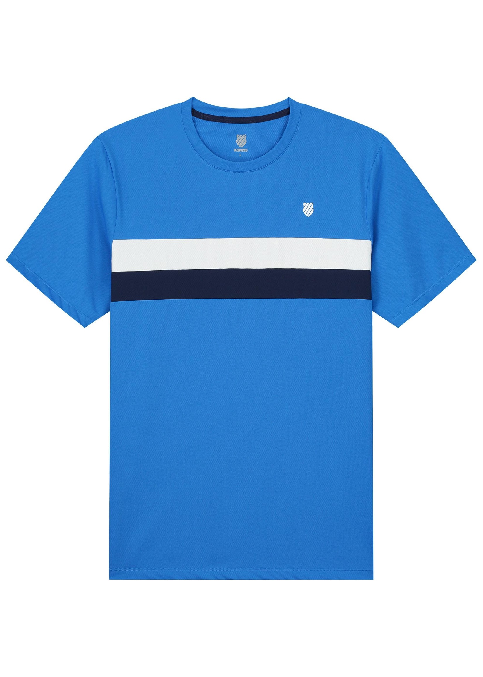 K Swiss K Swiss Core Team Stripe Junior T Shirt (2022) - Blue