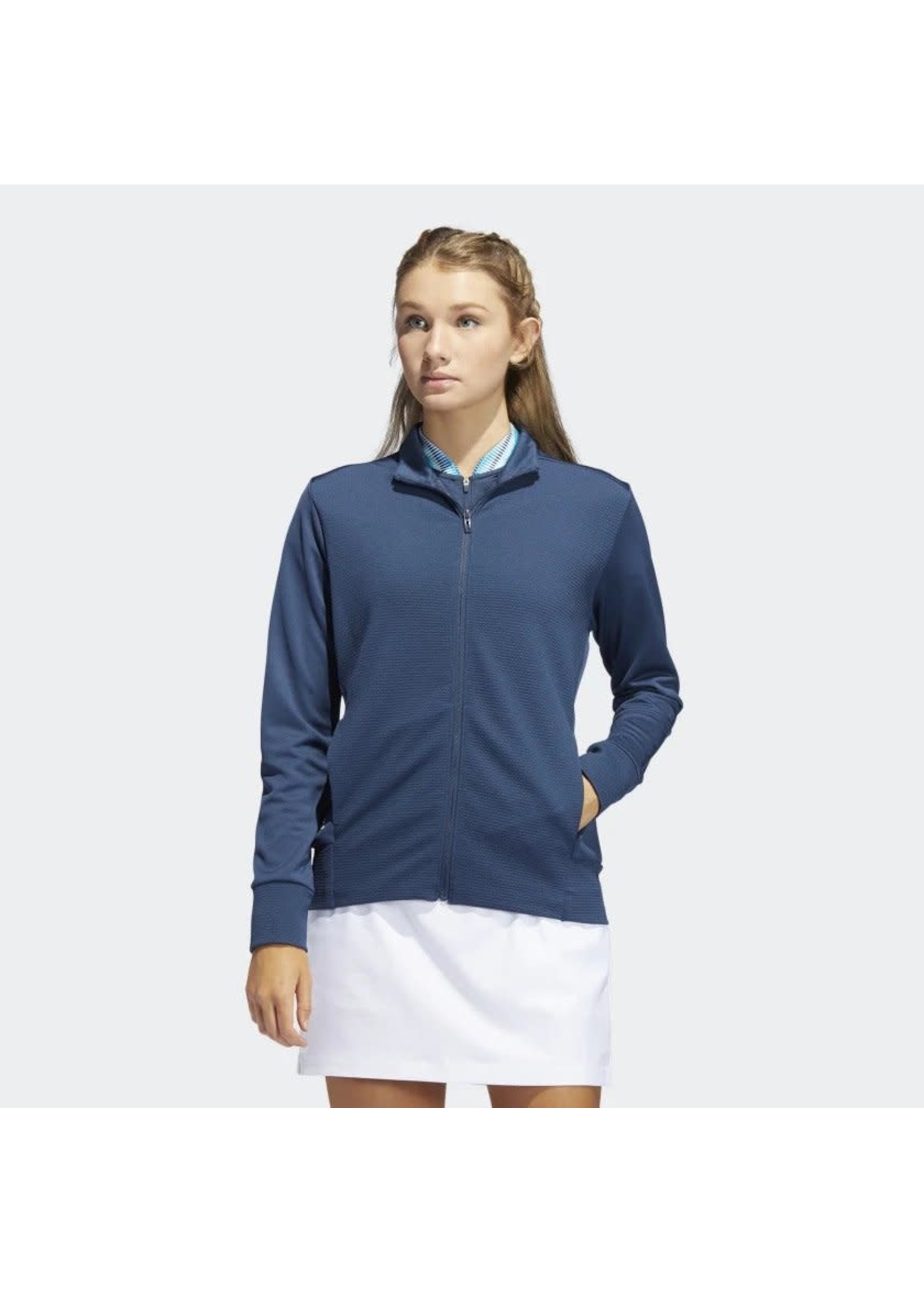 Adidas Textured Ladies Full-Zip Jacket (2022) - Gannon Sports