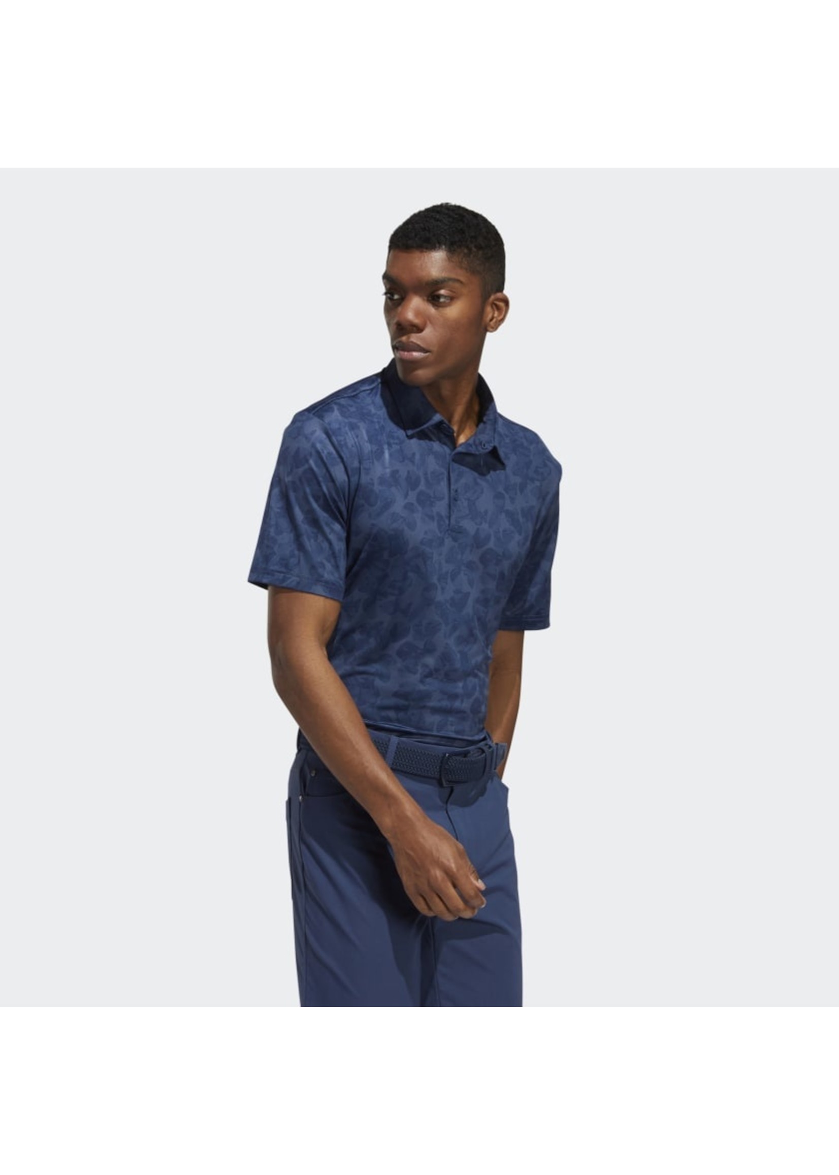 Adidas Prisma Print Polo Shirt (2022), Navy - Gannon Sports