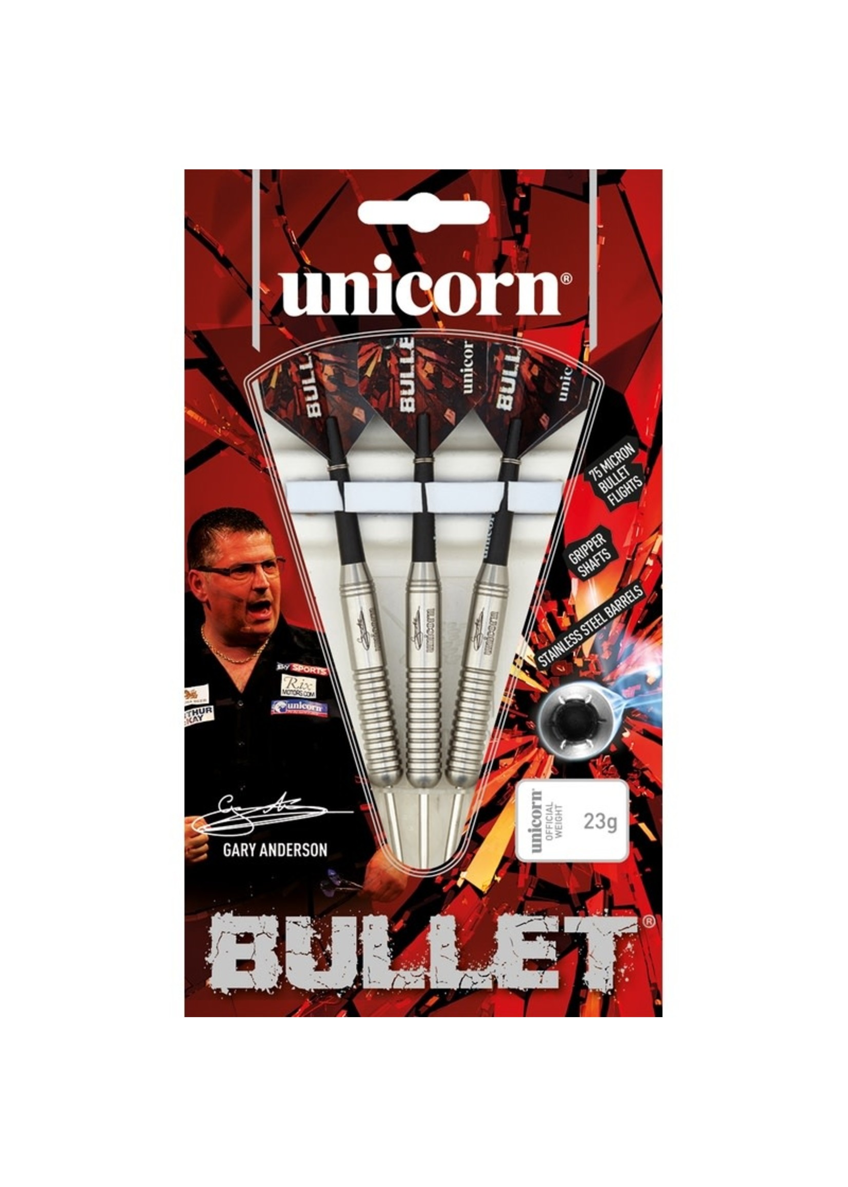 Unicorn Gary Anderson Bullet Stainless Steel Darts (2023)