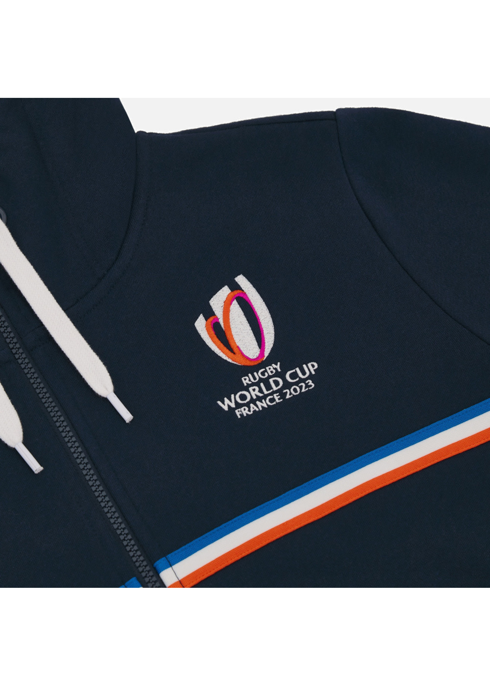 Macron Macron RWC France FZip Cotton Hooded Sweat  (2023)Macron RWC France Zip Cotton Hooded Sweat  (2023)