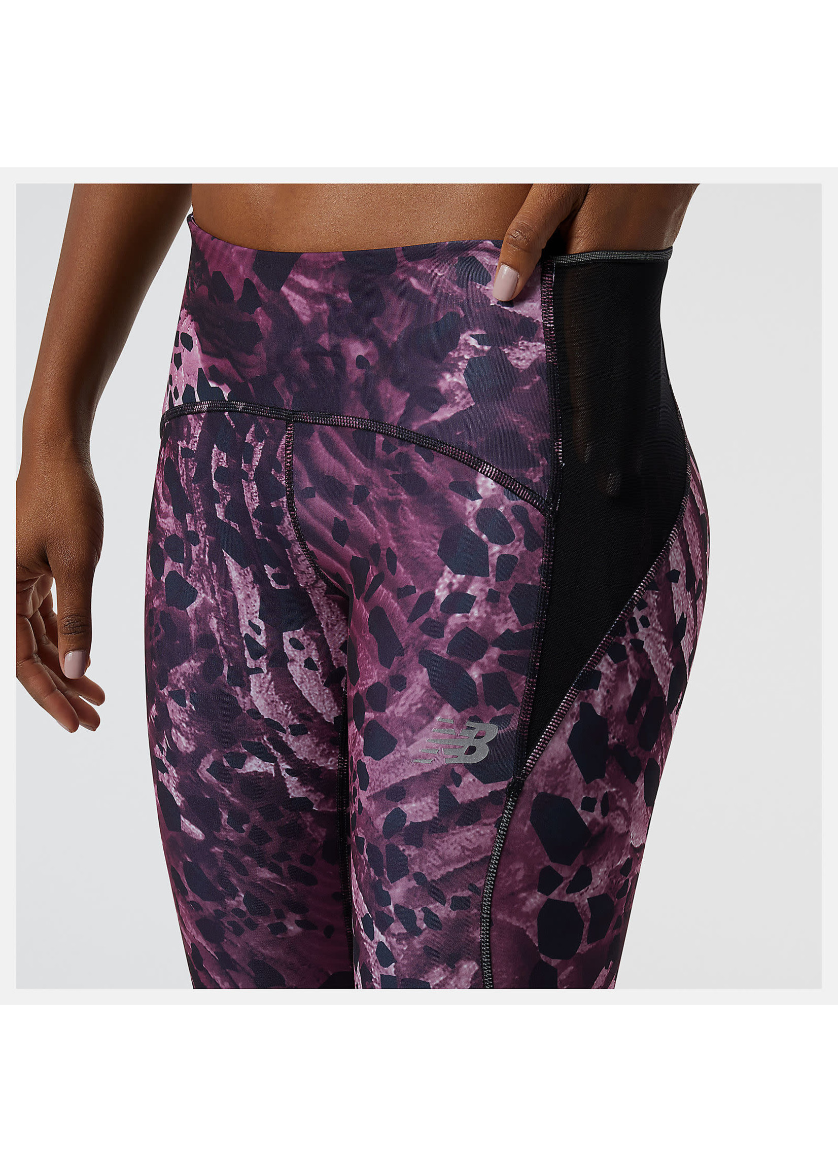 New Balance Printed Impact Run Women's Long Tights Purple