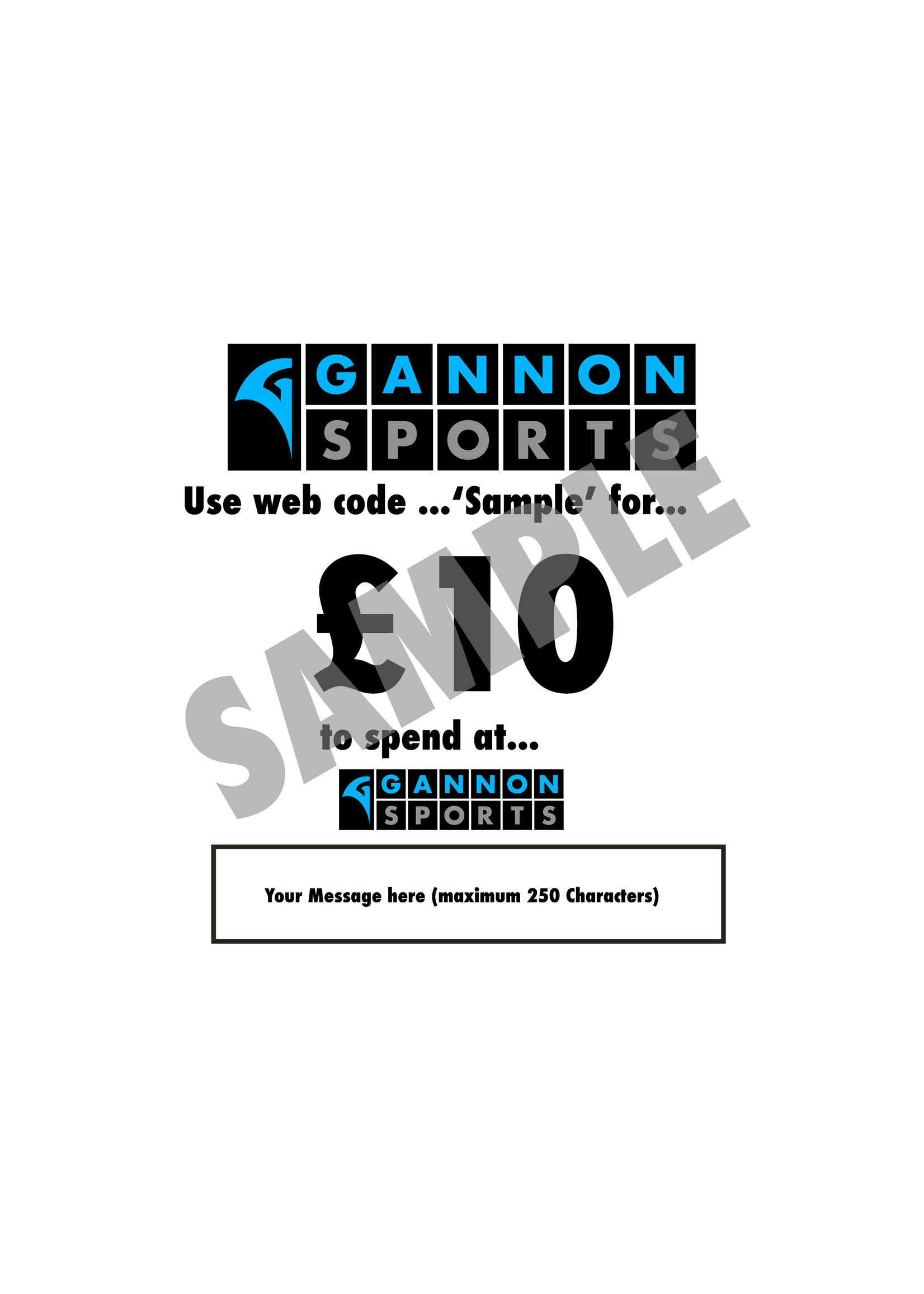 Gannon Sports Web Voucher (online use)