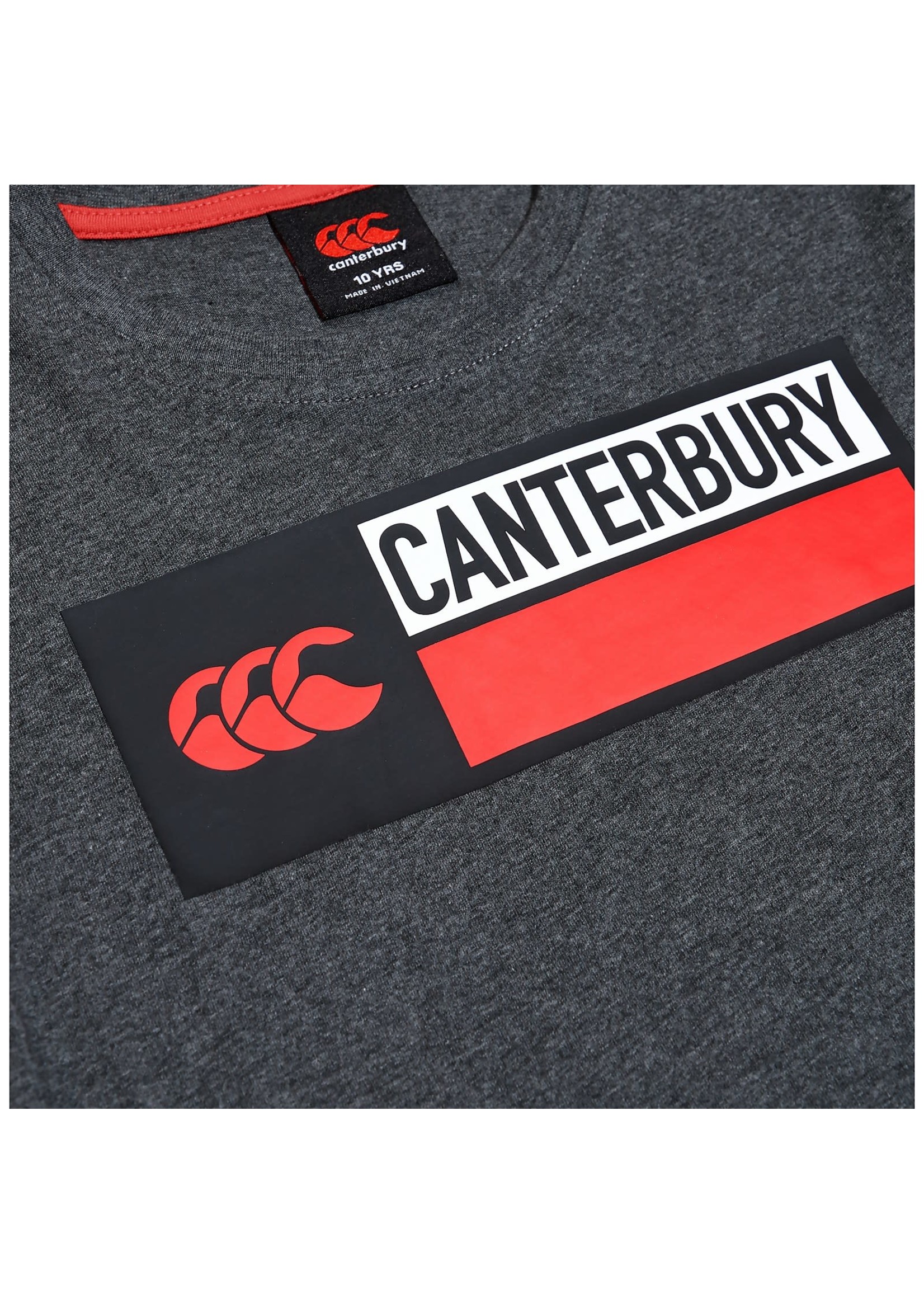 Canterbury Canterbury Cotton Logo Junior T-Shirt (2023) Grey /Red