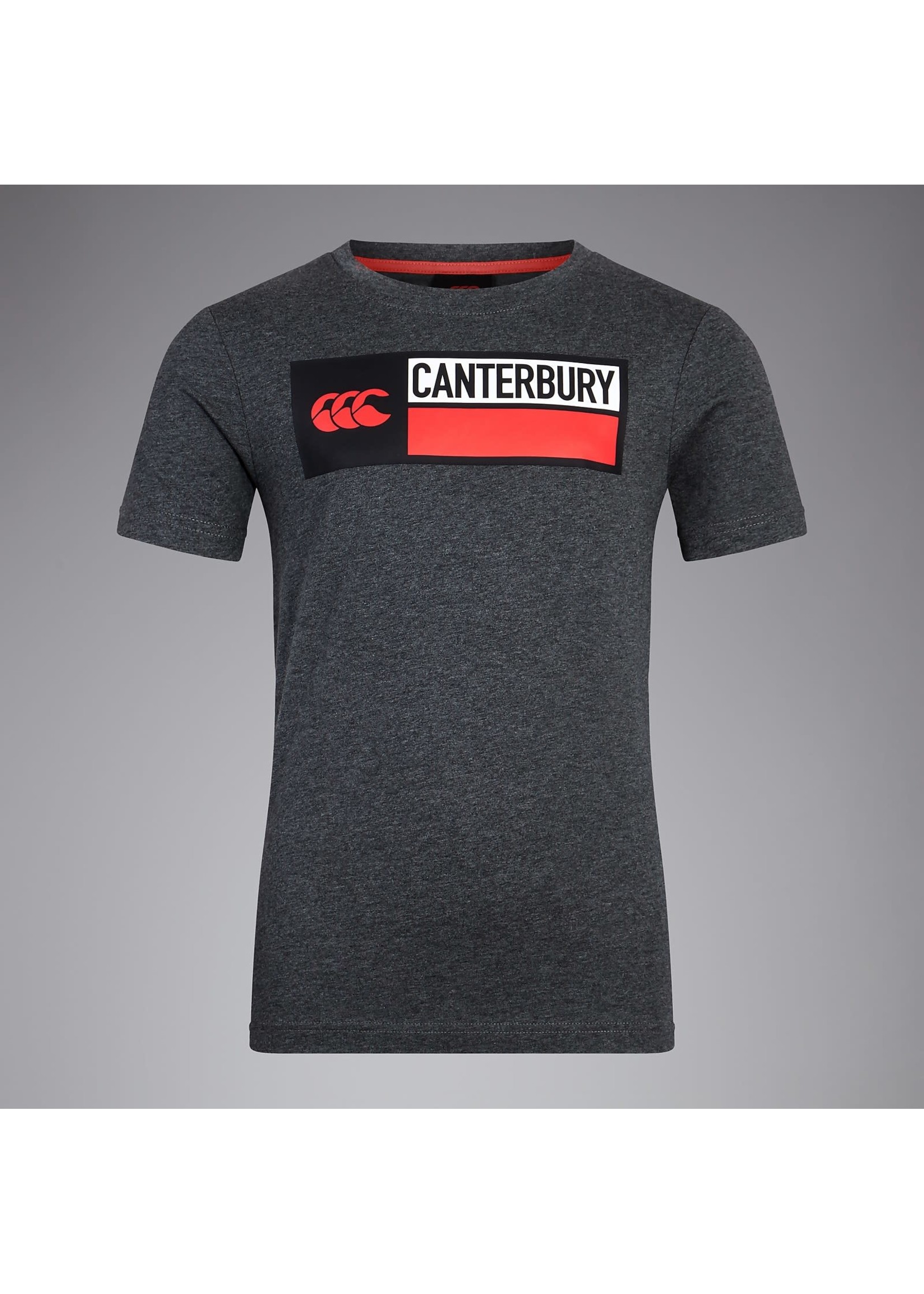 Canterbury Canterbury Cotton Logo Junior T-Shirt (2023) Grey /Red