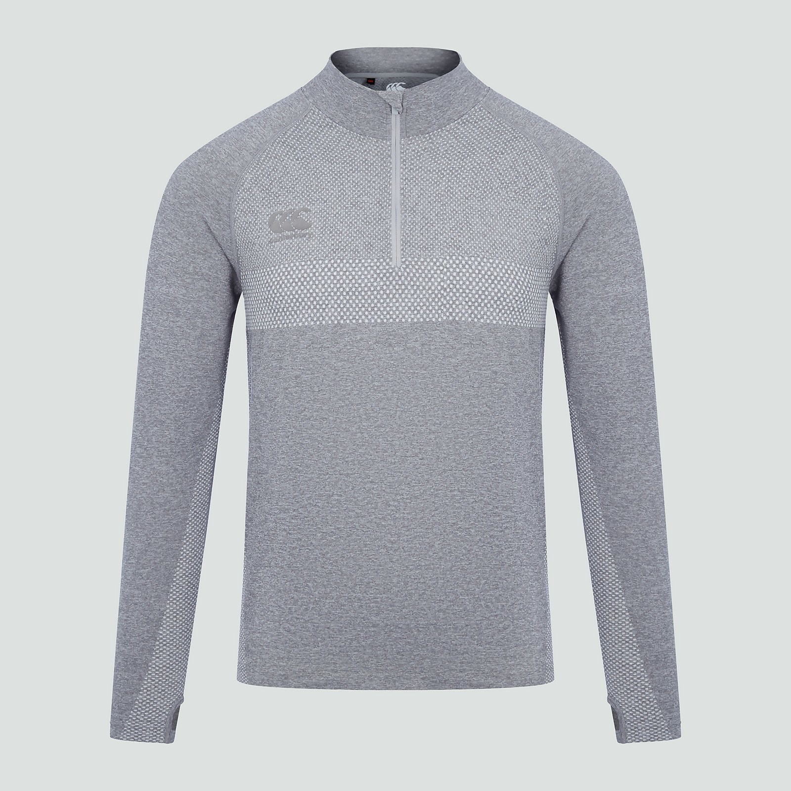 Canterbury Seamless 1st Layer Mens 1/4 Zip Top (2023) Grey